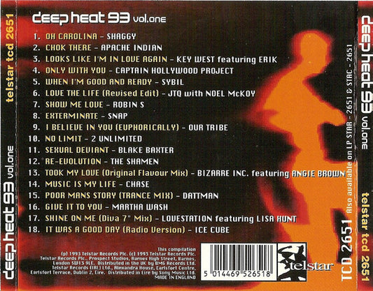 Various : Deep Heat 93 Vol. One (CD, Album, Comp)