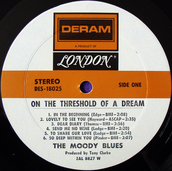 The Moody Blues : On The Threshold Of A Dream (LP, Album, W; )