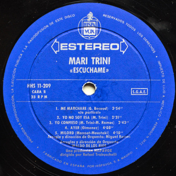 Mari Trini : Escuchame... (LP, Album)
