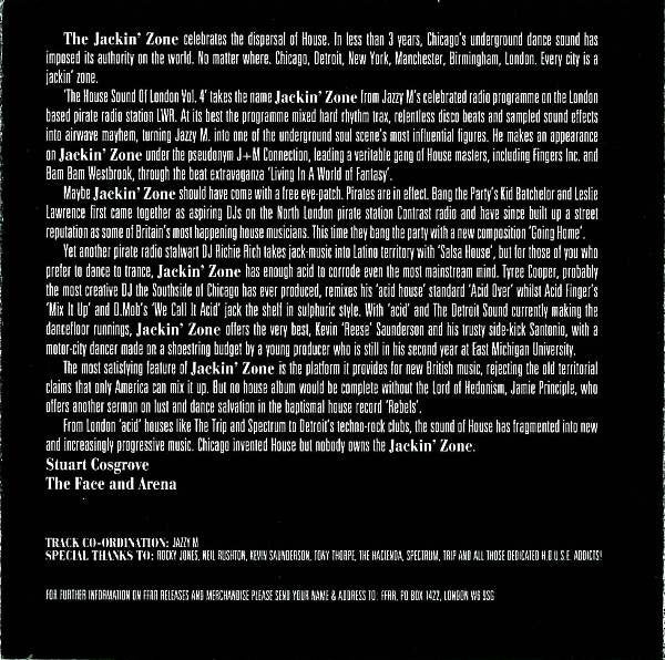 Various : The House Sound Of London - Vol. IV - "The Jackin' Zone" (CD, Comp)