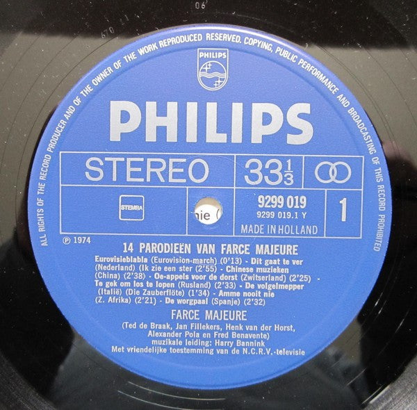 Farce Majeure : Dit Gaat Te Ver - 14 Parodieën Van Farce Majeure (LP, Album)