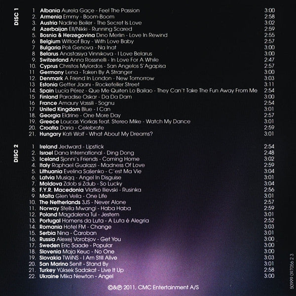 Various : Eurovision Song Contest Düsseldorf 2011 (2xCD, Album, Comp)