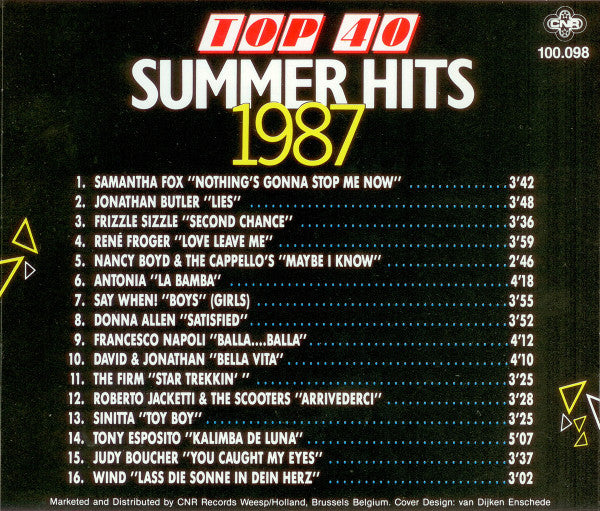 Various : Top 40 Summer Hits 1987 (CD, Comp)