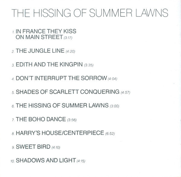 Joni Mitchell : The Hissing Of Summer Lawns (CD, Album, RE)