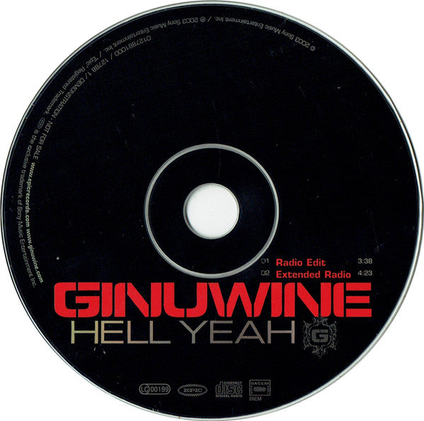 Ginuwine : Hell Yeah (CD, Single, Promo)