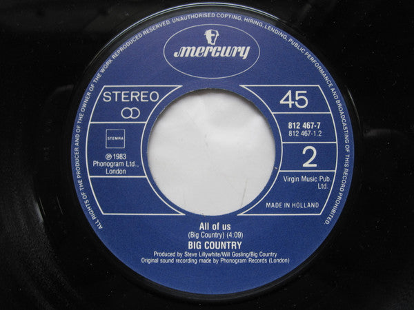 Big Country : In A Big Country (7", Single)