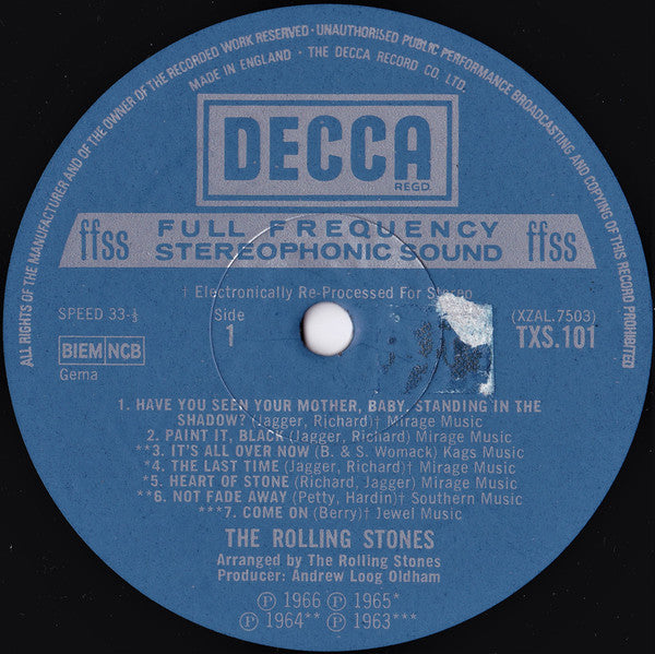 The Rolling Stones : Big Hits [High Tide And Green Grass] (LP, Comp, RP, Gat)