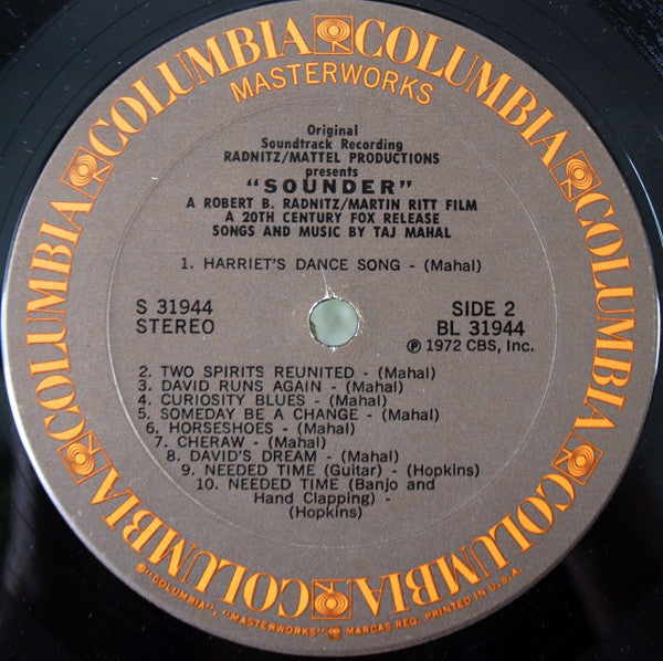Taj Mahal : Sounder (Original Soundtrack Recording) (LP, Album, Ter)