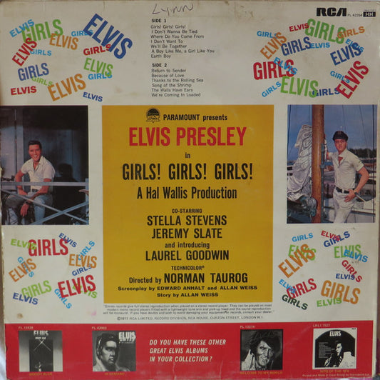 Elvis Presley : Girls! Girls! Girls! (LP, Album, RE)