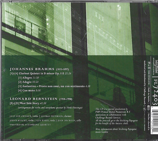 Jaap van Zweden, George Pieterson : J.Van Zweden & G.Pieterson- Brahms & Bernstein (CD)