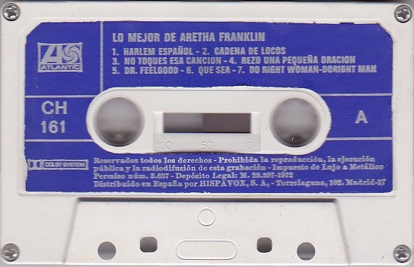 Aretha Franklin : Lo Mejor De Aretha Franklin (Cass, Comp, RE, Dol)