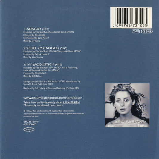 Lara Fabian : Adagio (CD, Maxi, Ltd)