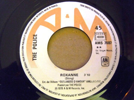 The Police : Roxanne (7", Single, Pap)