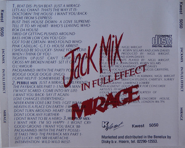 Mirage (12) : Jack Mix - In Full Effect (CD, Album, Mixed)