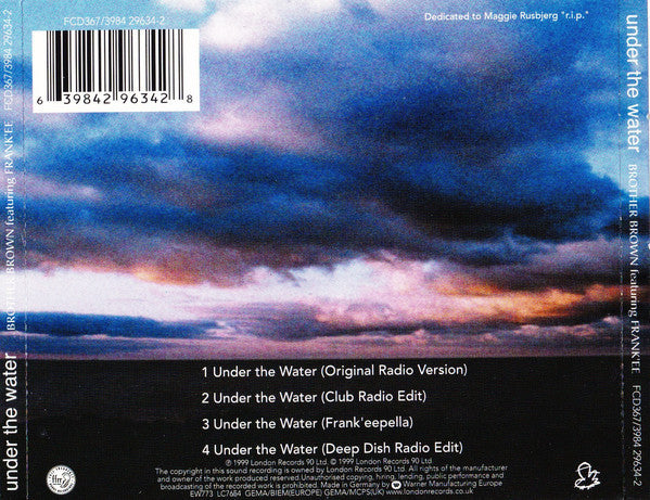 Brother Brown Featuring Frank'ee : Under The Water (CD, Single, Ger)