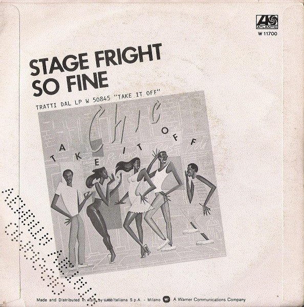 Chic : Stage Fright (7")