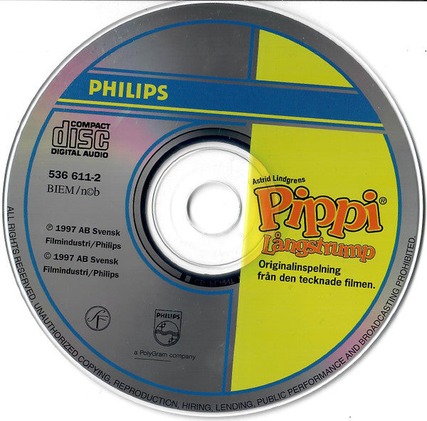 Astrid Lindgren : Astrid Lindgrens Pippi Långstrump - Orginalinspelning Från Den Tecknade Filmen (CD)