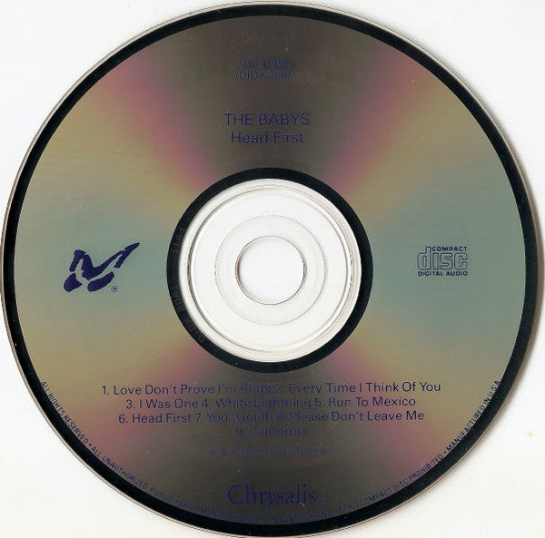 The Babys : Head First (CD, Album, RE)