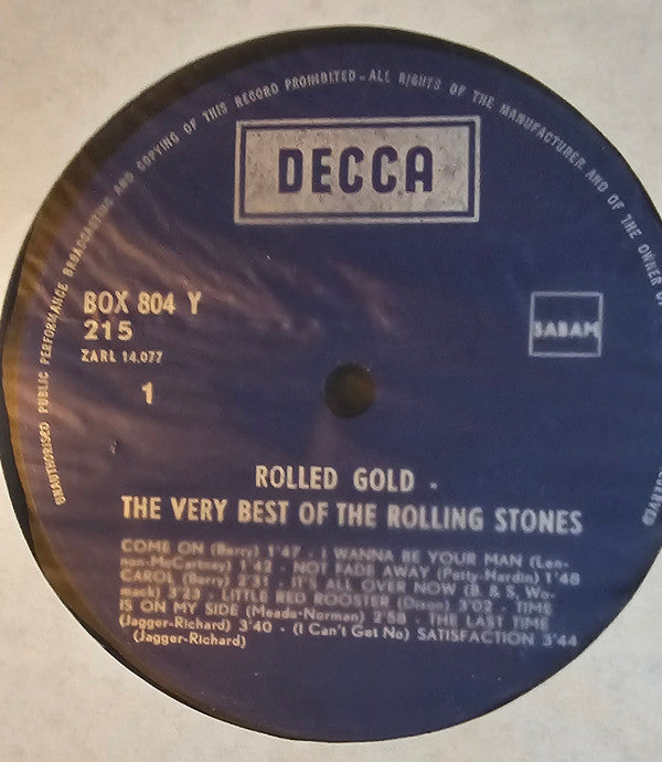 The Rolling Stones : Rolled Gold - The Very Best Of The Rolling Stones (2xLP, Comp, Blu)