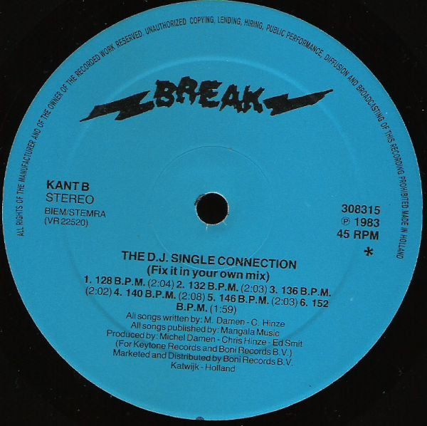 The DJ Single Connection : 12 Super Rhythm Tracks (Fix It In Your Own Mix) (12")