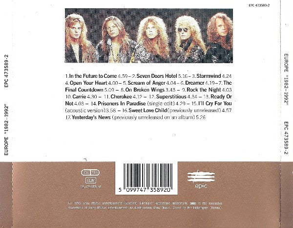 Europe (2) : 1982 - 1992 (CD, Comp, RE)