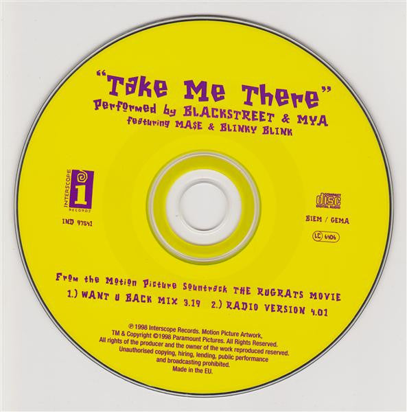 Blackstreet & Mya Featuring Mase & Blinky Blink : Take Me There (CD, Single)