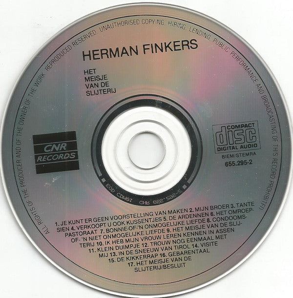 Herman Finkers : Het Meisje Van De Slijterij (CD, RP)