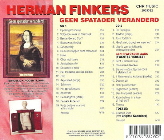 Herman Finkers : Geen Spatader Veranderd (2xCD, Album, AOD)