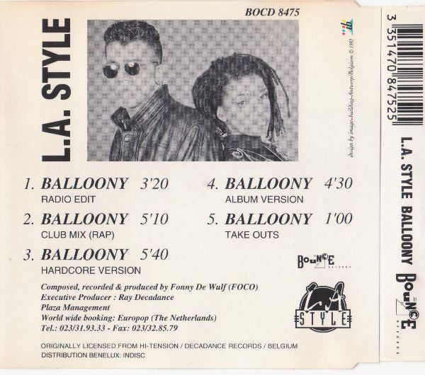 L.A. Style : Balloony (CD, Maxi)