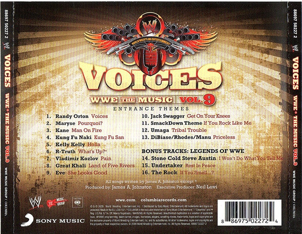 Various : Voices - WWE The Music, Vol. 9 (CD, Album)