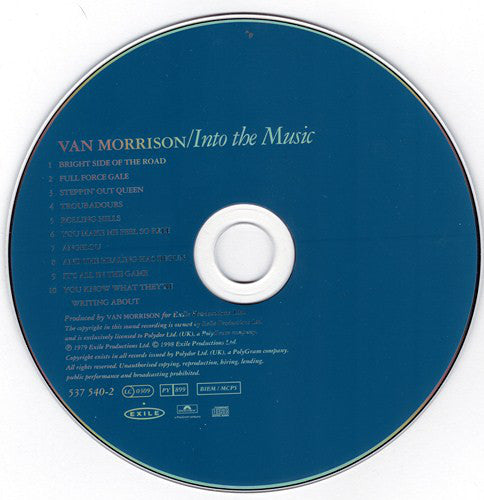 Van Morrison : Into The Music (CD, Album, RE, RM)