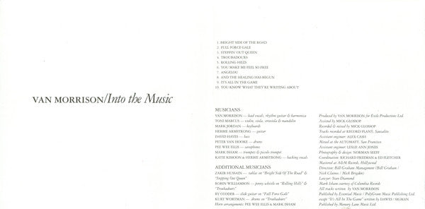 Van Morrison : Into The Music (CD, Album, RE, RM)