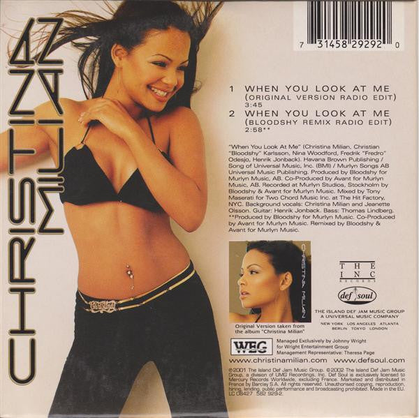 Christina Milian : When You Look At Me (CD, Single)