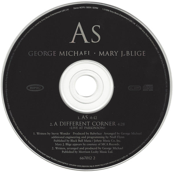 George Michael & Mary J. Blige : As (CD, Single, Dig)