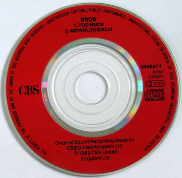 Bros : Too Much (CD, Mini, Single)