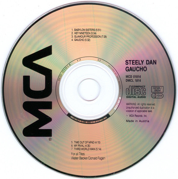 Steely Dan : Gaucho (CD, Album, RE, RP)