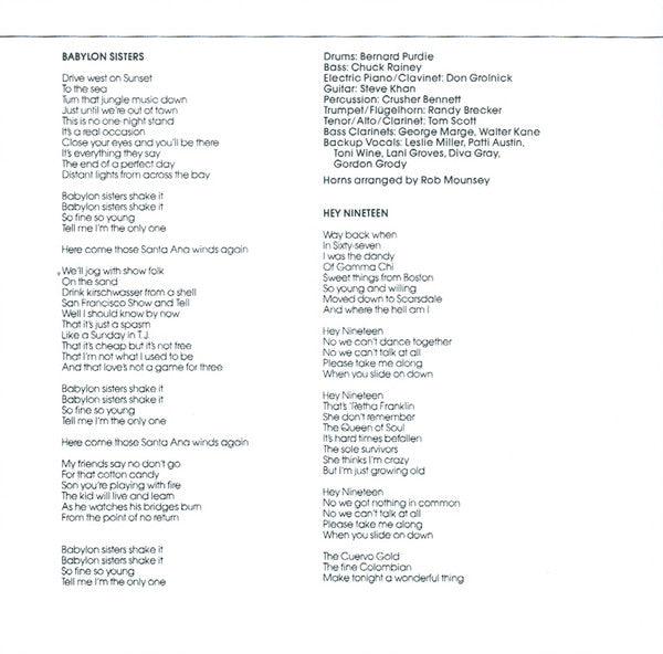 Steely Dan : Gaucho (CD, Album, RE, RP)