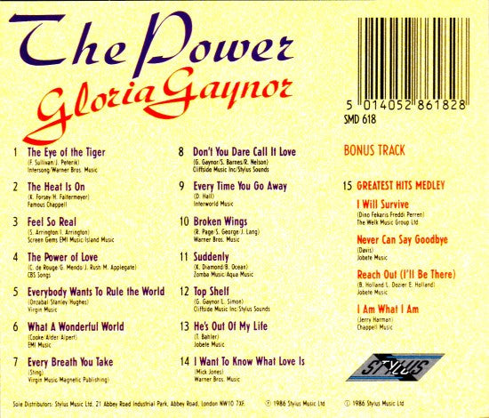 Gloria Gaynor : The Power (CD, Album)