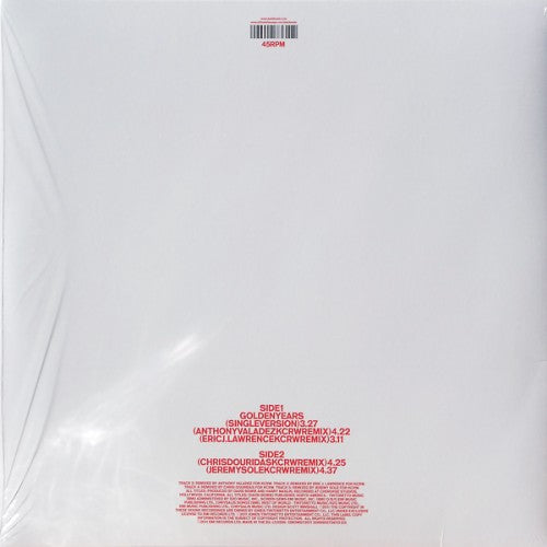 David Bowie Vs KCRW : Golden Years (12", Single)