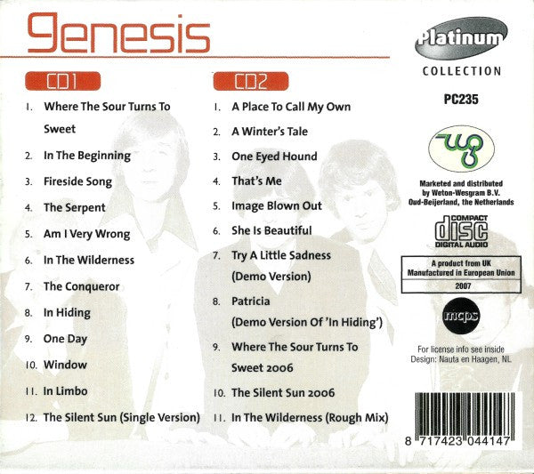 Genesis : Genesis (2xCD, Album, Mono, RE)