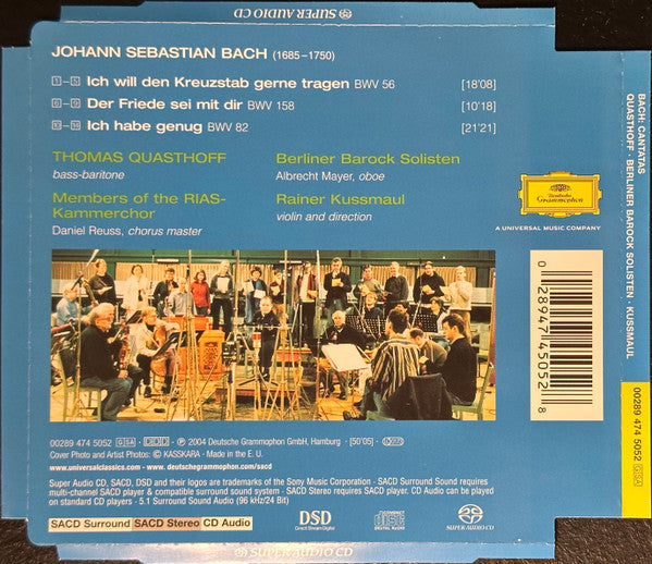 Johann Sebastian Bach - Thomas Quasthoff, Berliner Barock Solisten, Rainer Kussmaul : Cantatas (SACD, Hybrid, Multichannel, Album)