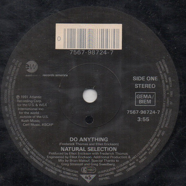 Natural Selection : Do Anything (7", Single, Sol)