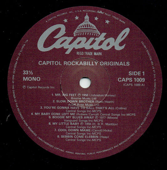 Various : Capitol Rockabilly Originals (LP, Comp, RE)