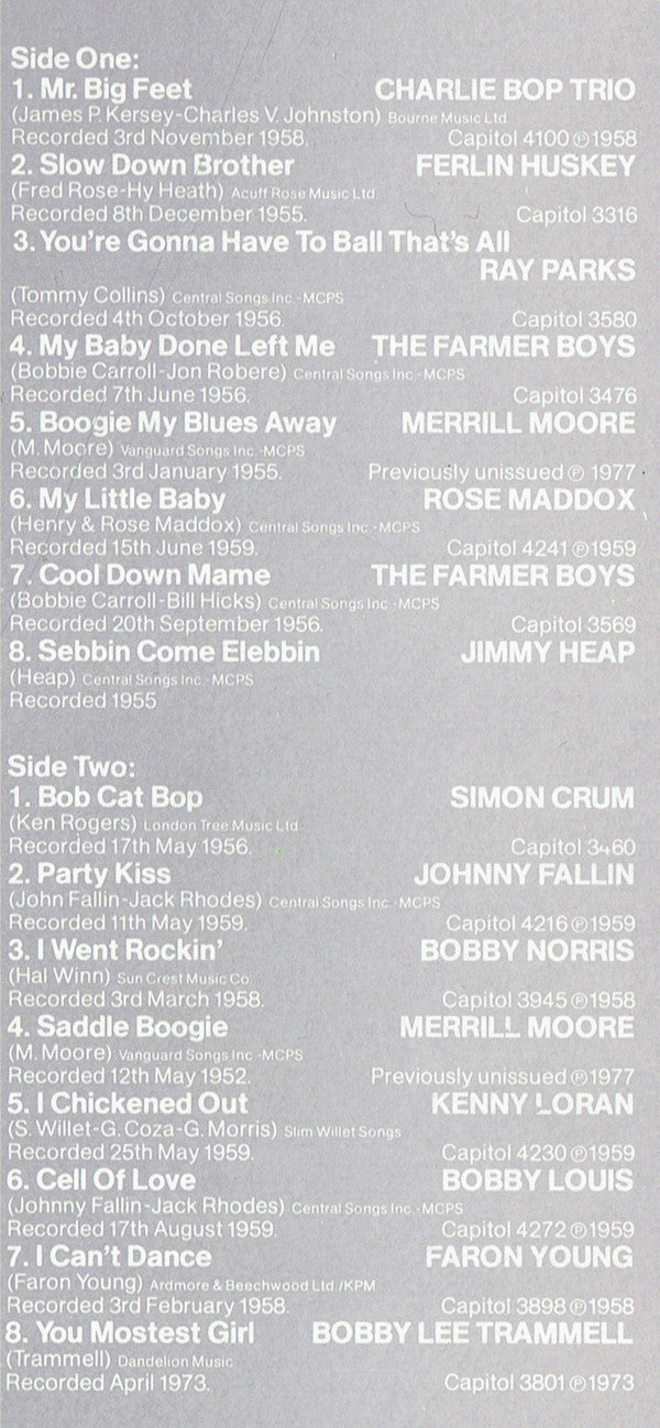 Various : Capitol Rockabilly Originals (LP, Comp, RE)