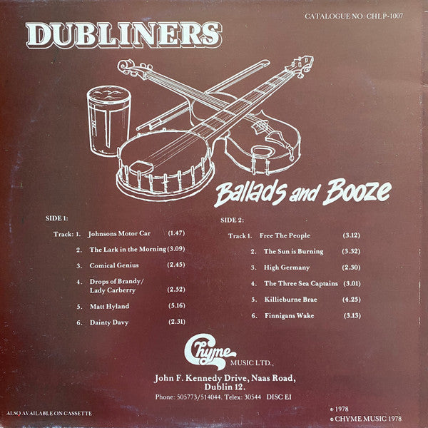 The Dubliners : Ballads And Booze (LP, Comp)
