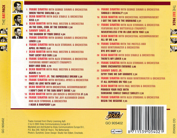 Dean Martin - Sammy Davis Jr. - Frank Sinatra : The Rat Pack (CD, Comp)