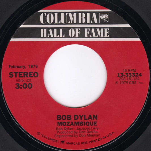 Bob Dylan : Hurricane (Part I) / Mozambique (7")