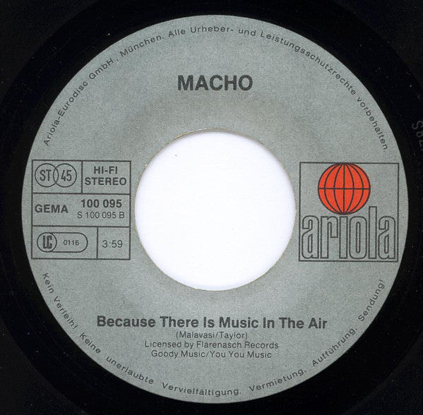 Macho : I'm A Man (7", Single)