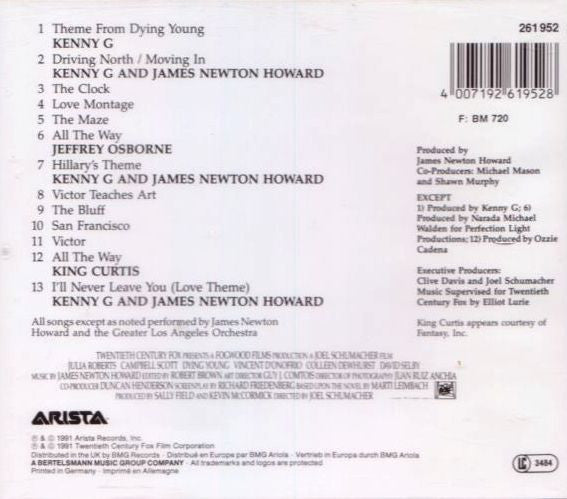 James Newton Howard : Dying Young (Original Soundtrack Album) (CD, Album)