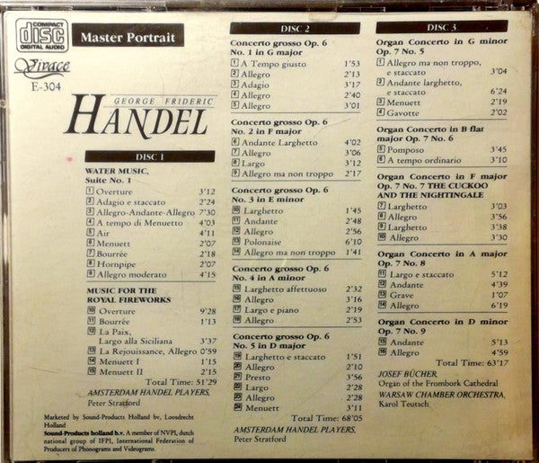 Georg Friedrich Händel : Water Music • Fireworks Music • Concerti Grossi • Organ Concertos (3xCD, Comp)